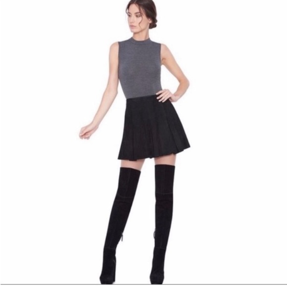 Alice + Olivia Dresses & Skirts - Alice & Olivia Suede Pleated Skirt